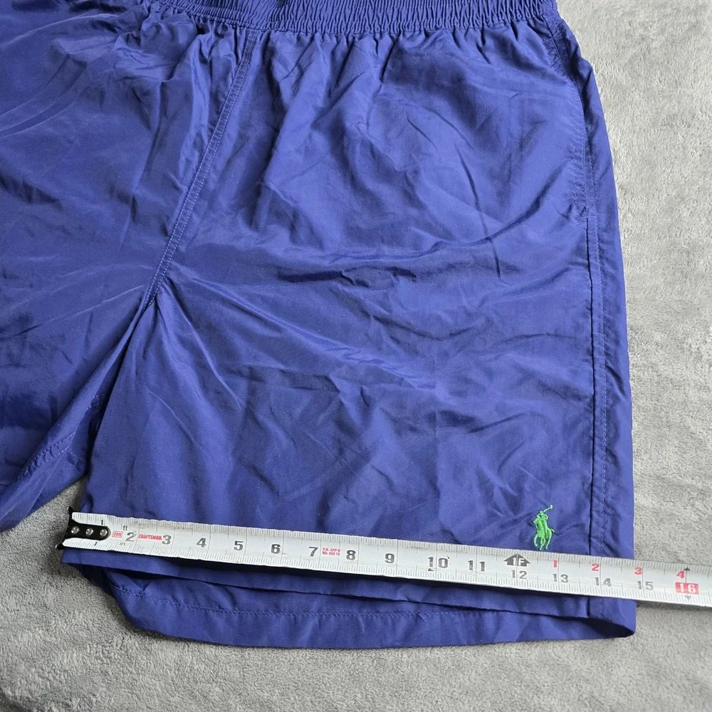 Polo Ralph Lauren Swim Trunks Mens 3XLT Navy Blue Green Pony Lined 6.5
